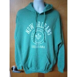 New Orleans Louisiana The Big Easy Hoodie | Green | Size XL NEW